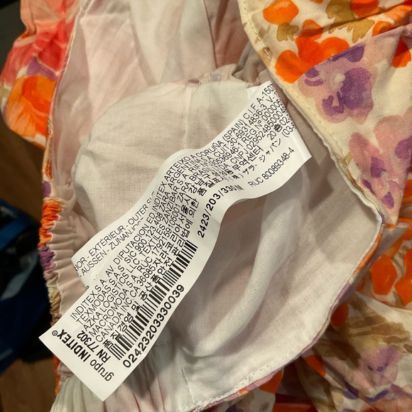 “ZARA” ORANGE FLORAL Crop Top. - Picture 13 of 15
